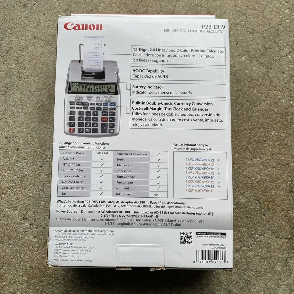Canon p23 dhv